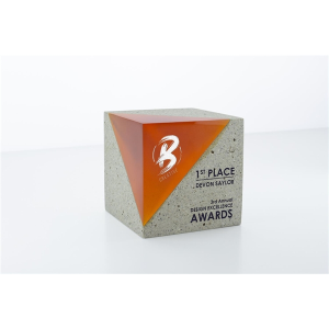 Atlas Award - Concrete and Resin Cube 3.5"