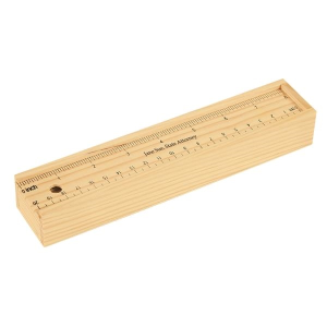 12- Piece Colored Pencil Set In Wooden Ruler Box